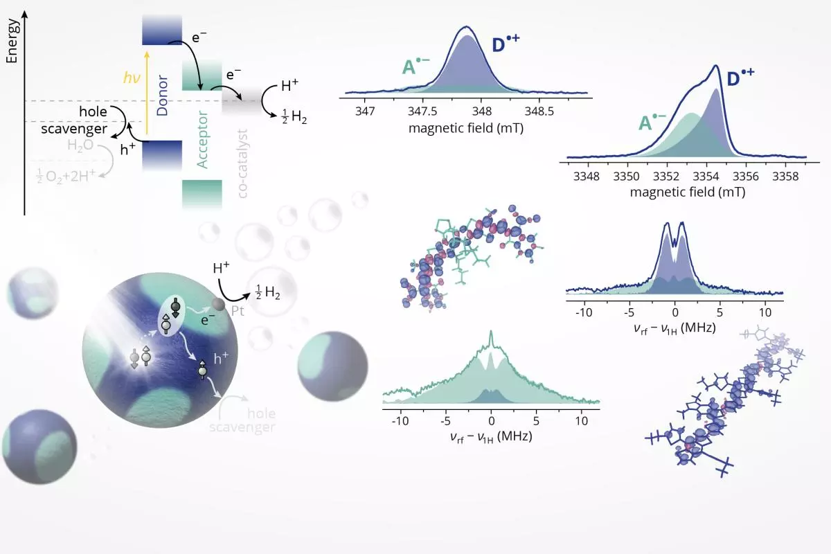Pulse EPR on photocatalytic nanoparticles for the investigation of charge delocalisation